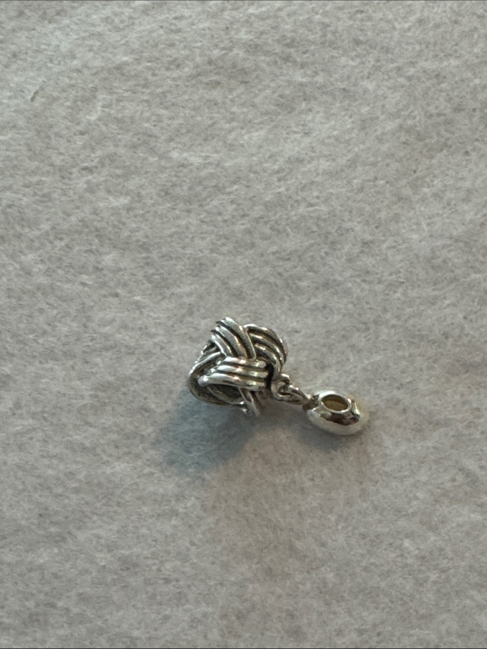 Pandora Sterling Silver Knot Charm with Topaz Oval Stone - Picture 3 of 3
